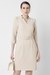Women Beige Solid Formal Dress