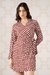 Women Maroon Print Thigh-Length Formal Dress