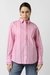 Women Pink Stripe Long Sleeves Formal Shirt