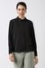 Women Black Solid Formal Stylized Neck Top