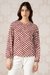 Women Brown Print Formal Round Neck Top