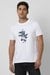 Men White Graphic Print Crew Neck T-shirt