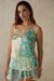 Womens Abstract Floral Strappy Top