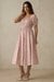 Womens Pink Tie Detail Dress