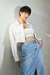Womens Denim Cropped Trucker Jacket