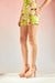 Womens Floral Satin Shorts