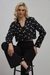 Womens Cotton Polka Crop Blazer