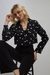 Womens Cotton Polka Crop Blazer