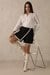 Womens Black Ric Rac Lace Skort