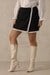 Womens Black Ric Rac Lace Skort