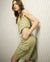 Womens Olive Flap-Pocket Shorts