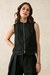 Womens  High Collar Crop Vest