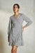 Womens Monochrome Wrap Dress