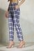 Womens Checked Cotton Trouser