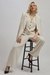 Womens Beige Jail Stripe Blazer