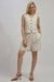 Womens Beige Jail Stripe Shorts