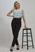 Womens Black High Waist Pants