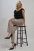 Womens Khakhi High Waist Pants