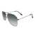 Green Gradient Gun Metal Square Sunglasses 21823