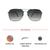 Green Gradient Gun Metal Square Sunglasses 21823
