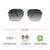 Green Gradient Gun Metal Square Sunglasses 21823