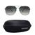 Green Gradient Gun Metal Square Sunglasses 21823