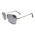 Grey Silver Rectangle Sunglasses 21834P