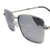 Grey Silver Rectangle Sunglasses 21834P