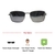 Grey Silver Rectangle Sunglasses 21834P
