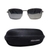 Grey Silver Rectangle Sunglasses 21834P
