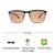 Brown Black Rectangle Sunglasses 21835
