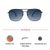 Grey Gradient Gun Metal Square Sunglasses 21846