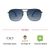 Grey Gradient Gun Metal Square Sunglasses 21846