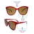 Brown Burgundy Cat Eye Sunglasses 41424P