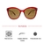 Brown Burgundy Cat Eye Sunglasses 41424P
