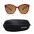 Brown Burgundy Cat Eye Sunglasses 41424P