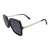 Grey Black Square Sunglasses 41430P