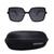 Grey Black Square Sunglasses 41430P