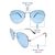 Blue Gun Metal Cat Eye Sunglasses 41451