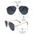 Grey Gold Aviator Sunglasses 51202