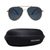 Grey Gold Aviator Sunglasses 51202