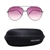 Purple Gradient Grey Aviator Sunglasses 51203