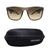 Gold Revo Brown Rectangle Sunglasses 72100