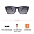 Grey Navy Rectangle Sunglasses 72101