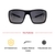 Grey Black Rectangle Sunglasses 81202