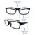 Vision Express (+1.00) Black Rectangle Ready Reader RR2246