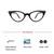 Vision Express(+1.00) Black Cat Eye Ready Reader RRBW04