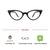 Vision Express(+1.00) Black Cat Eye Ready Reader RRBW04