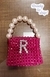 Pink Minitial Bag with Pearl Handle