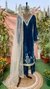 Teal velvet kurta with pants